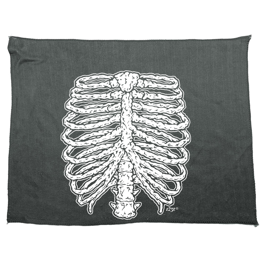 Skeleton Ribs Halloween - Funny Novelty Gym Sports Microfiber Towel