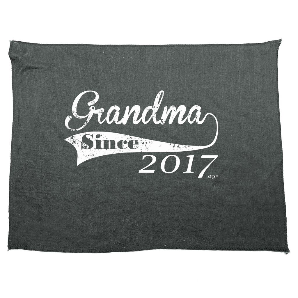 Grandma Since 2017 - Funny Novelty Gym Sports Microfiber Towel
