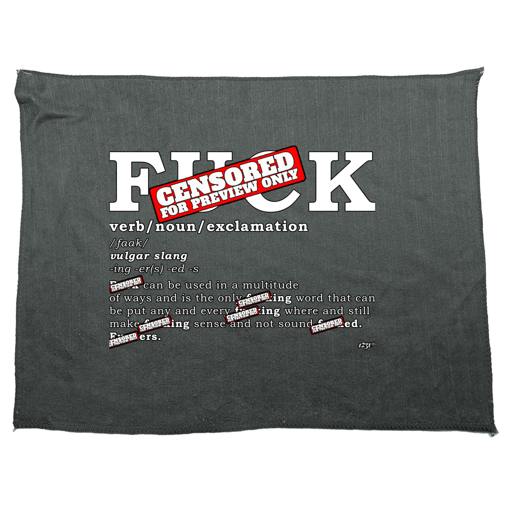 F  K Noun - Funny Novelty Gym Sports Microfiber Towel