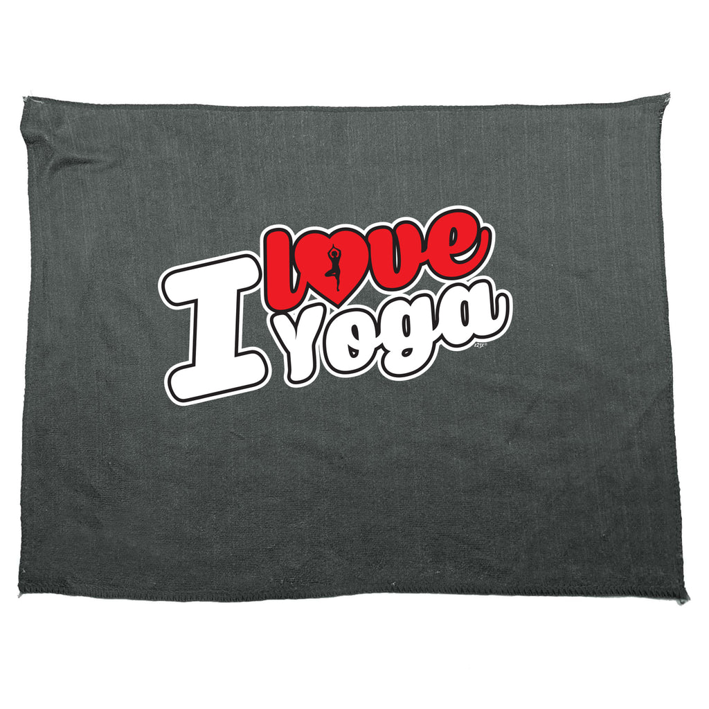 Love Yoga Stencil - Funny Novelty Gym Sports Microfiber Towel