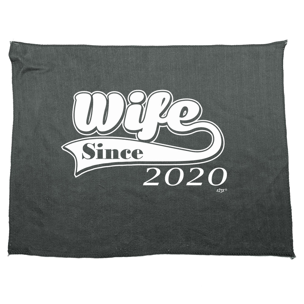Wife Since 2020 - Funny Novelty Gym Sports Microfiber Towel