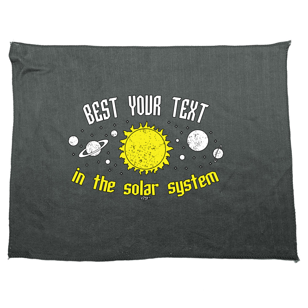 Best Your Text Personalised Solar System - Funny Novelty Gym Sports Microfiber Towel