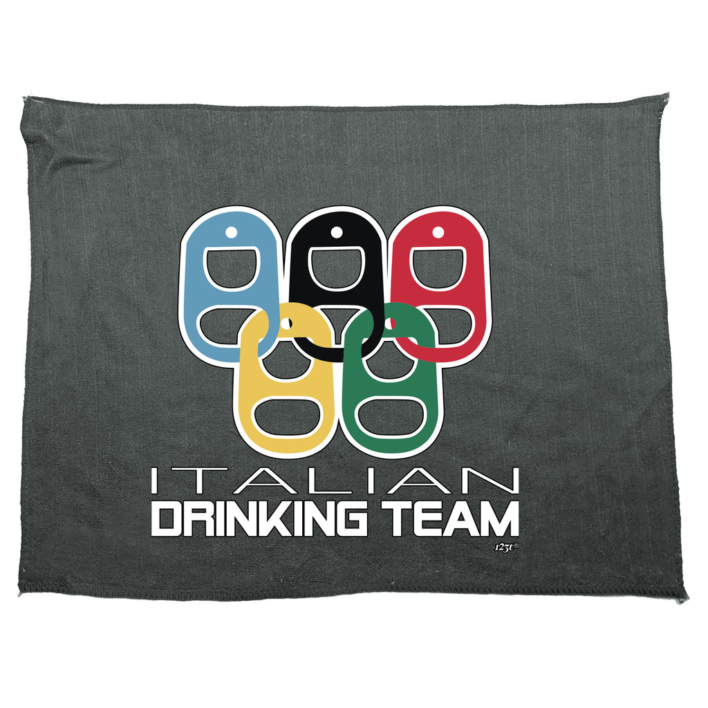 Italian Drinking Team Rings - Funny Novelty Gym Sports Microfiber Towel