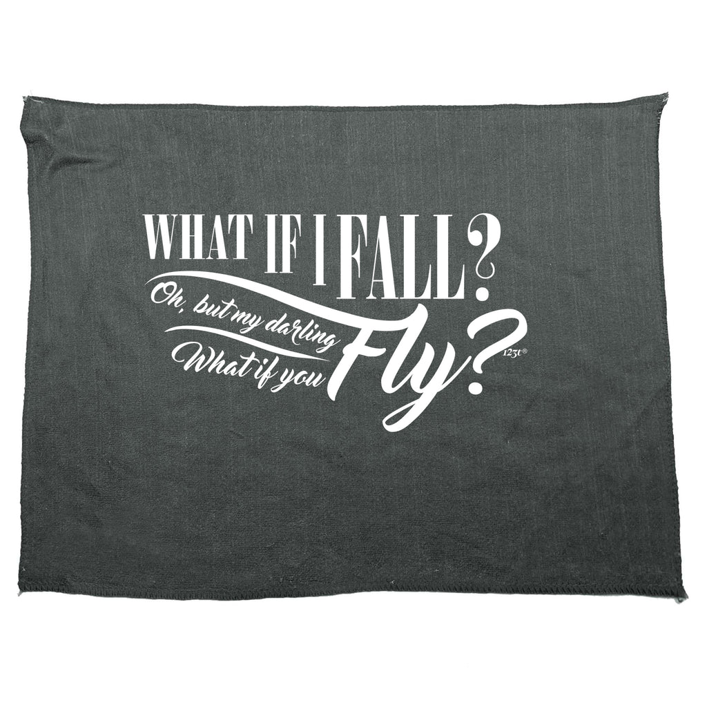 What If Fall Fly - Funny Novelty Gym Sports Microfiber Towel