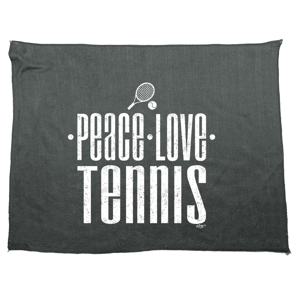 Peace Love Tennis - Funny Novelty Gym Sports Microfiber Towel