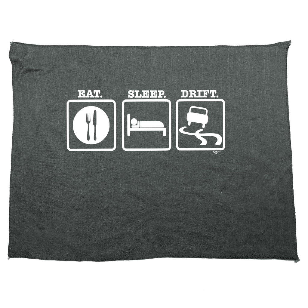 Eat Sleep Drift - Funny Novelty Gym Sports Microfiber Towel
