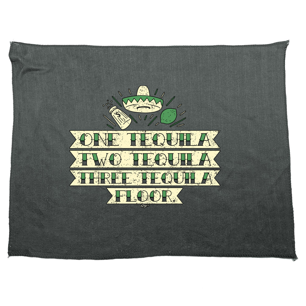 One Tequila Two Tequila Floor - Funny Novelty Gym Sports Microfiber Towel