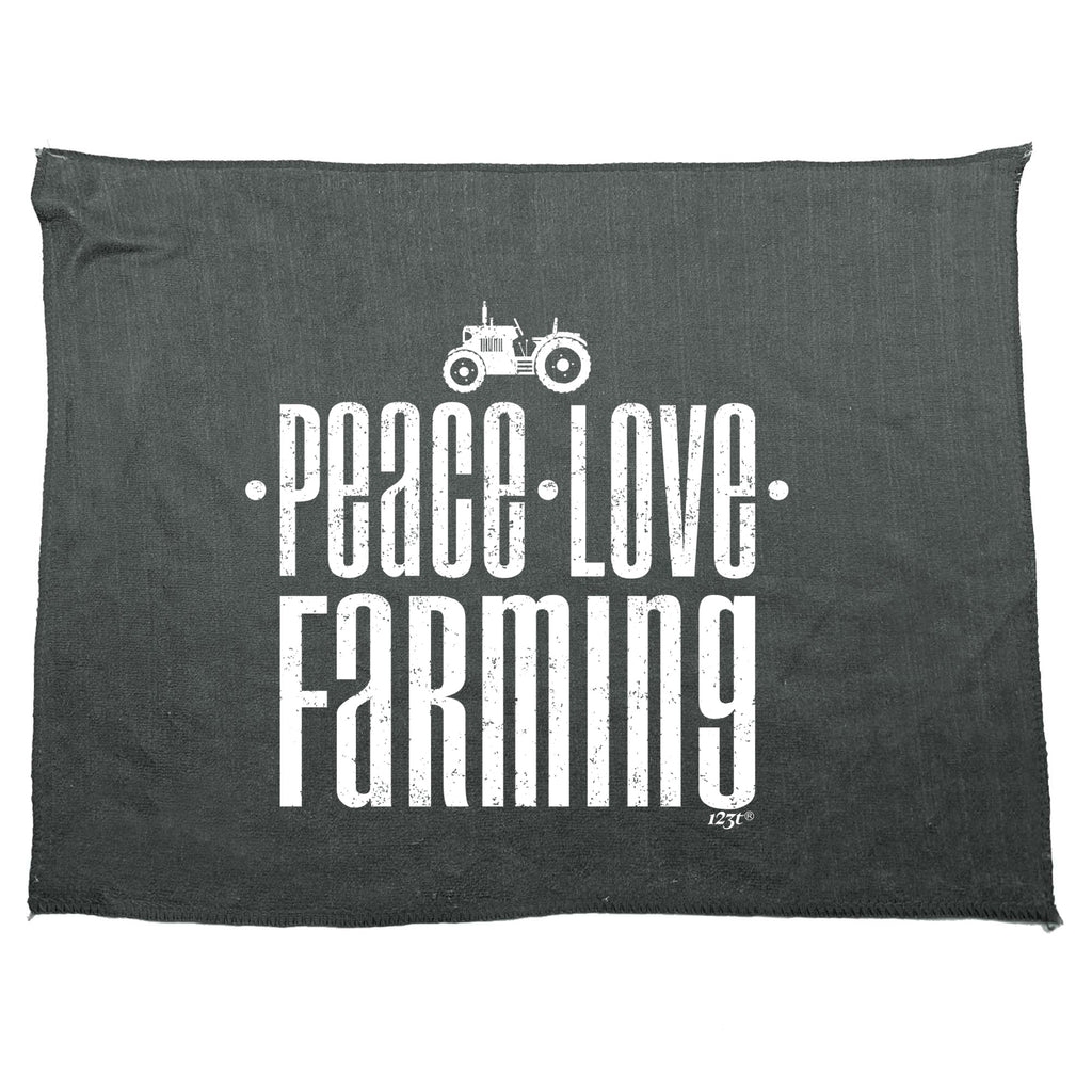 Peace Love Farming - Funny Novelty Gym Sports Microfiber Towel