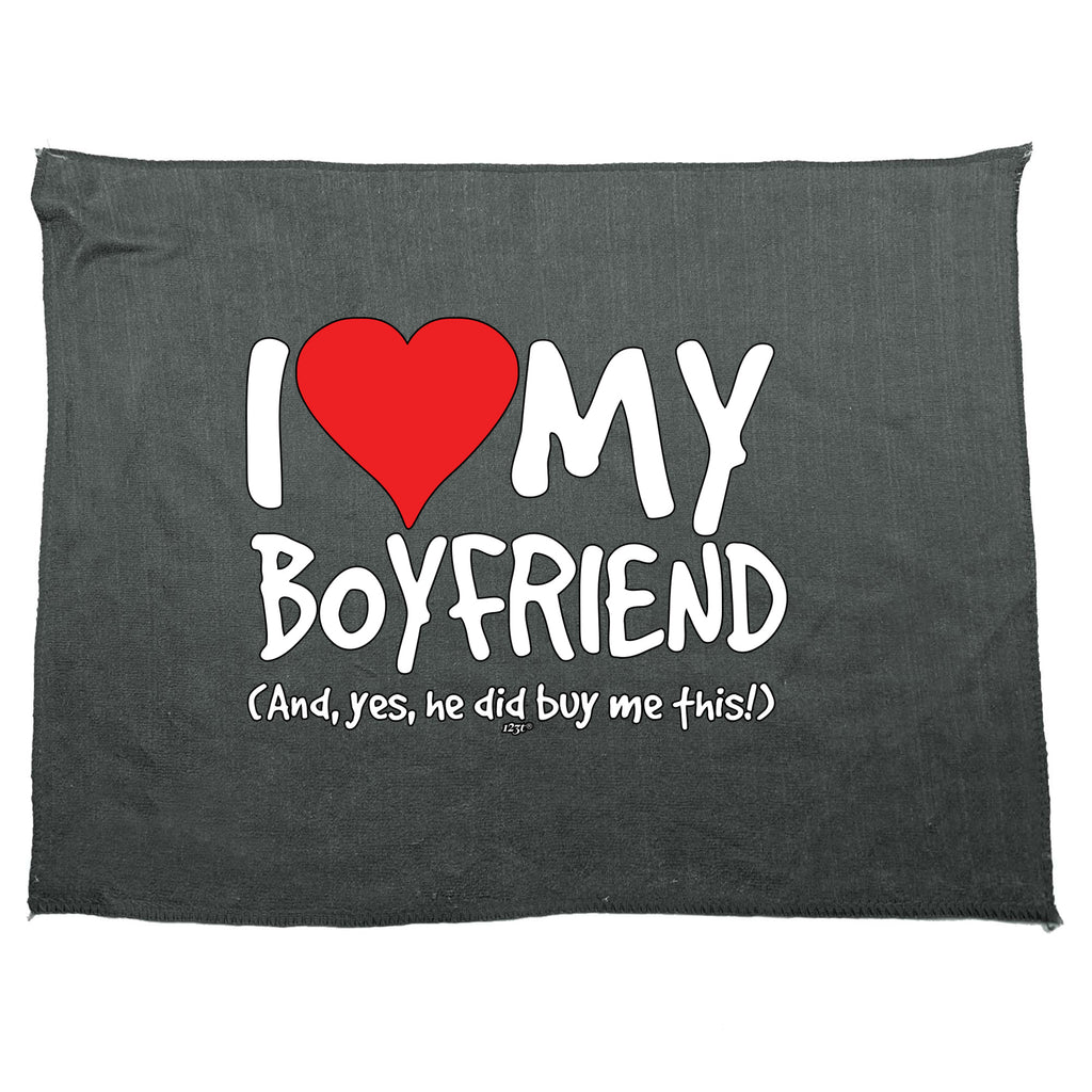 Love My Boyfriend And Yes - Funny Novelty Gym Sports Microfiber Towel
