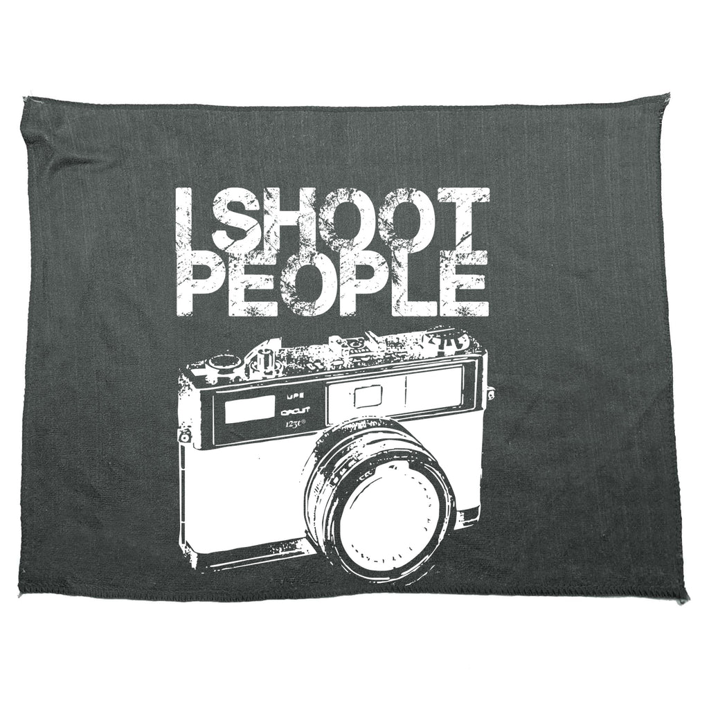 Shoot People White - Funny Novelty Gym Sports Microfiber Towel