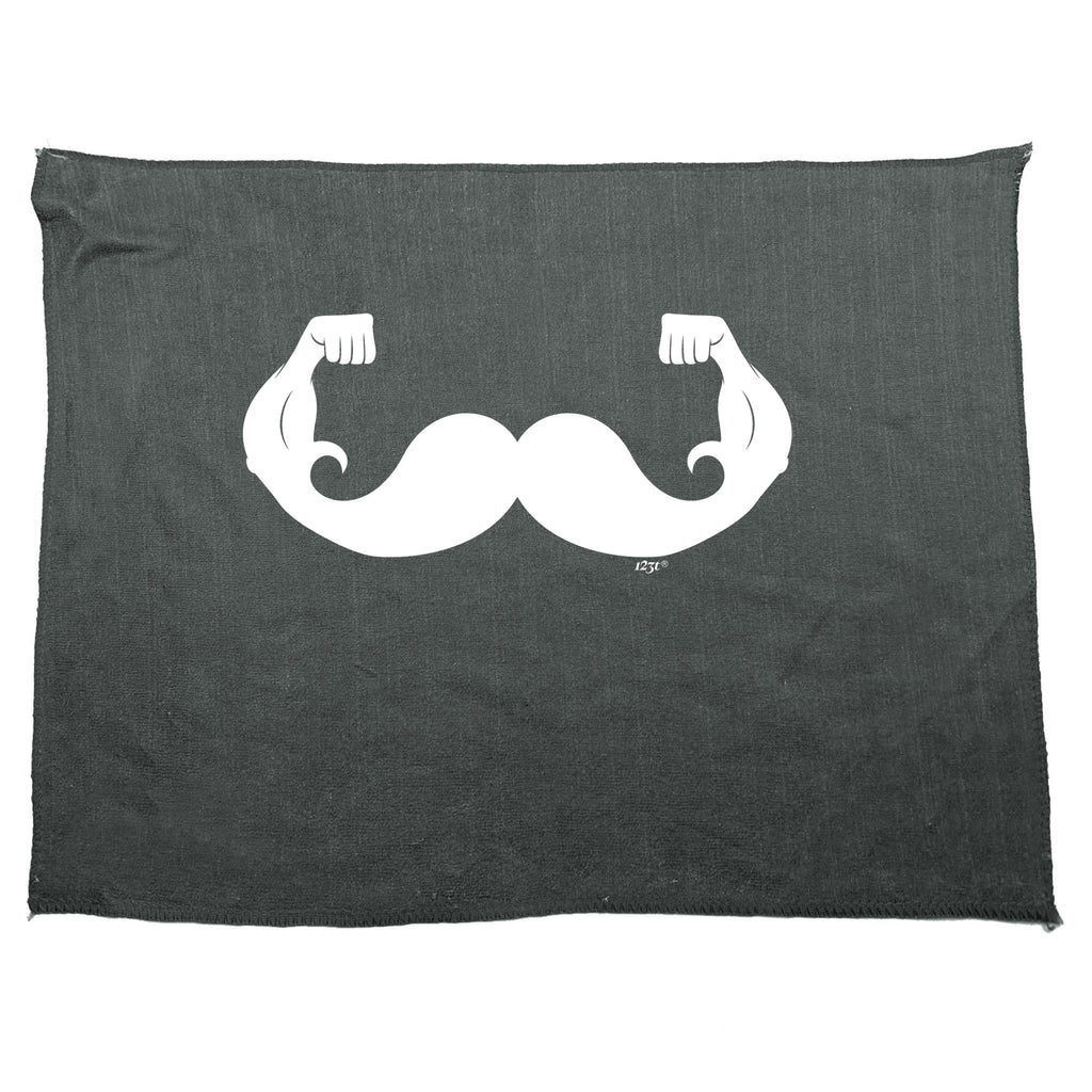 Moustache Muscles - Funny Novelty Gym Sports Microfiber Towel