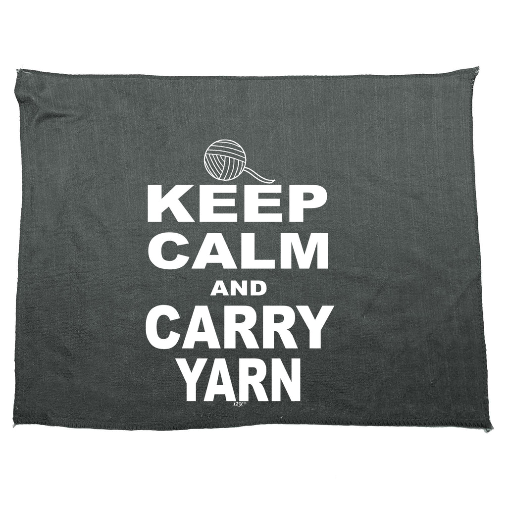 Keep Calm And Carry Yarn - Funny Novelty Gym Sports Microfiber Towel