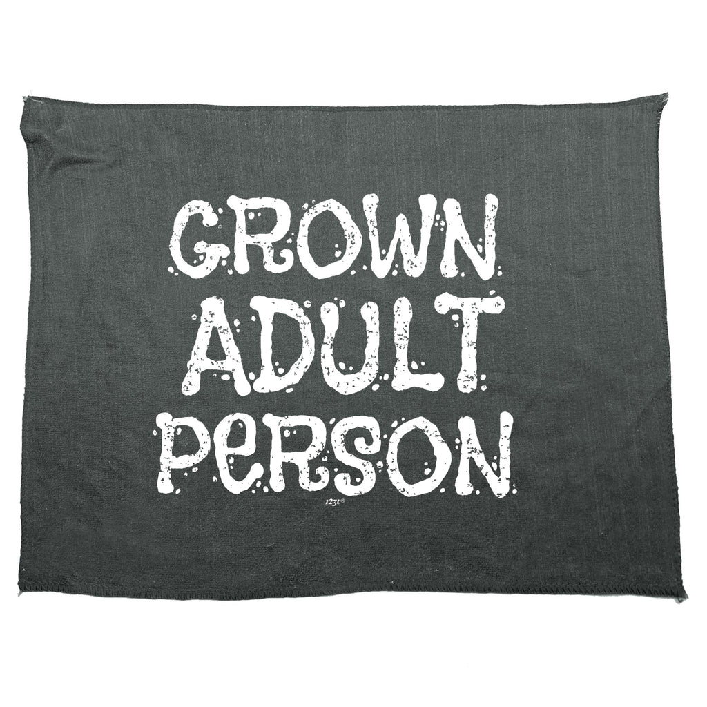 Grown Adult Person - Funny Novelty Gym Sports Microfiber Towel