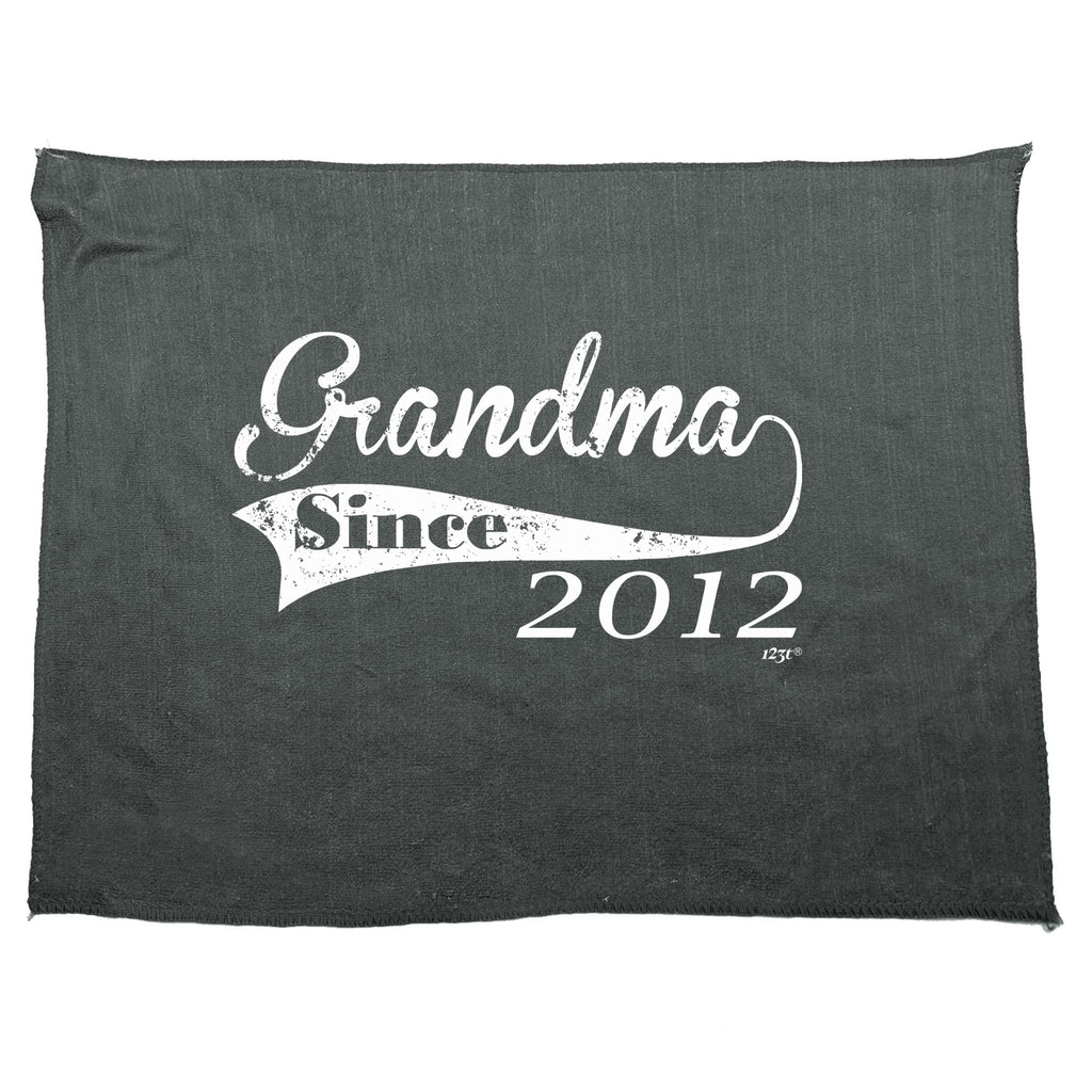 Grandma Since 2012 - Funny Novelty Gym Sports Microfiber Towel