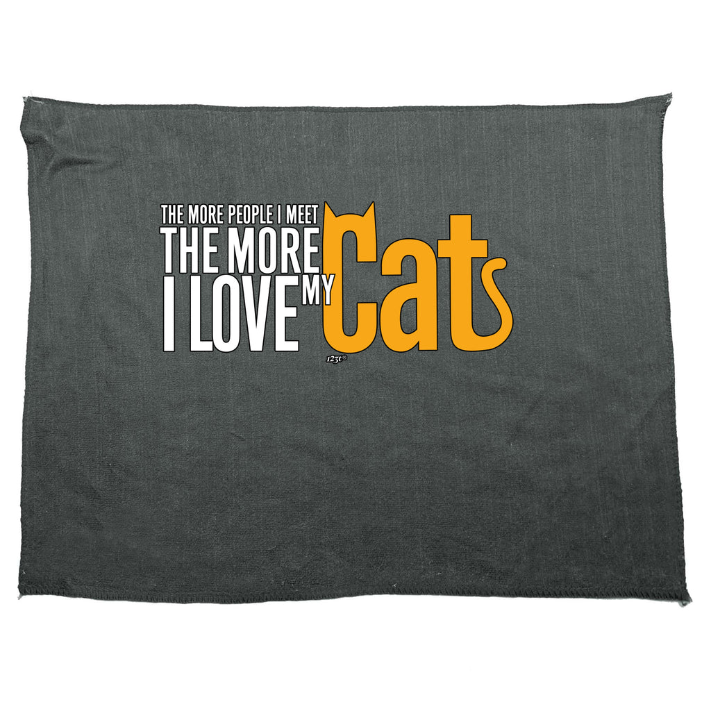 More Love My Cat - Funny Novelty Gym Sports Microfiber Towel