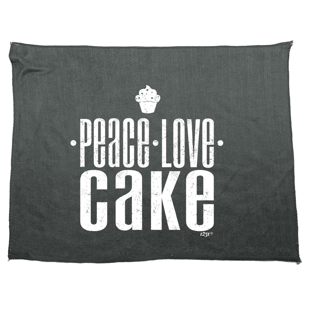 Peace Love Cake - Funny Novelty Gym Sports Microfiber Towel