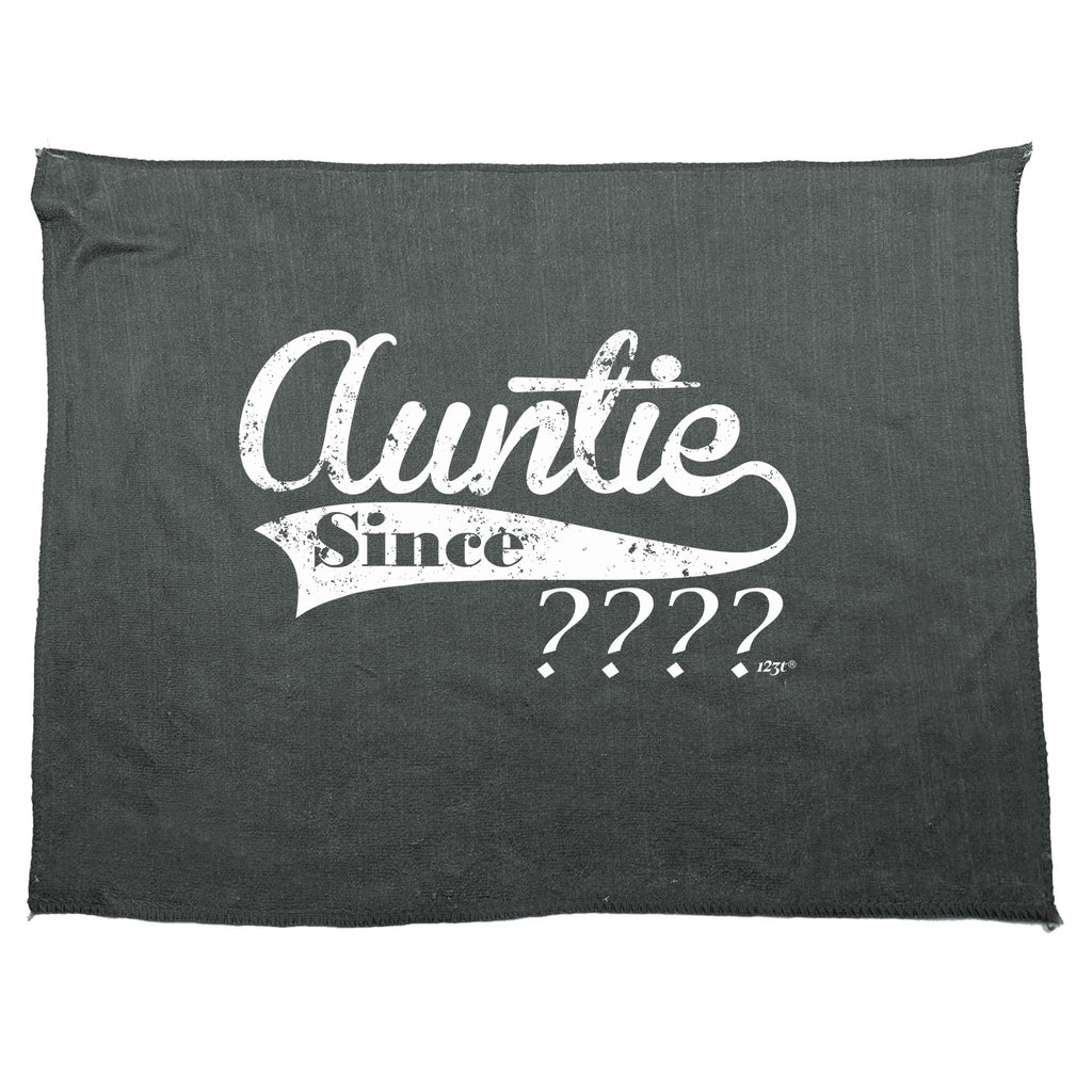 Auntie Since Your Date Personalised - Funny Novelty Gym Sports Microfiber Towel