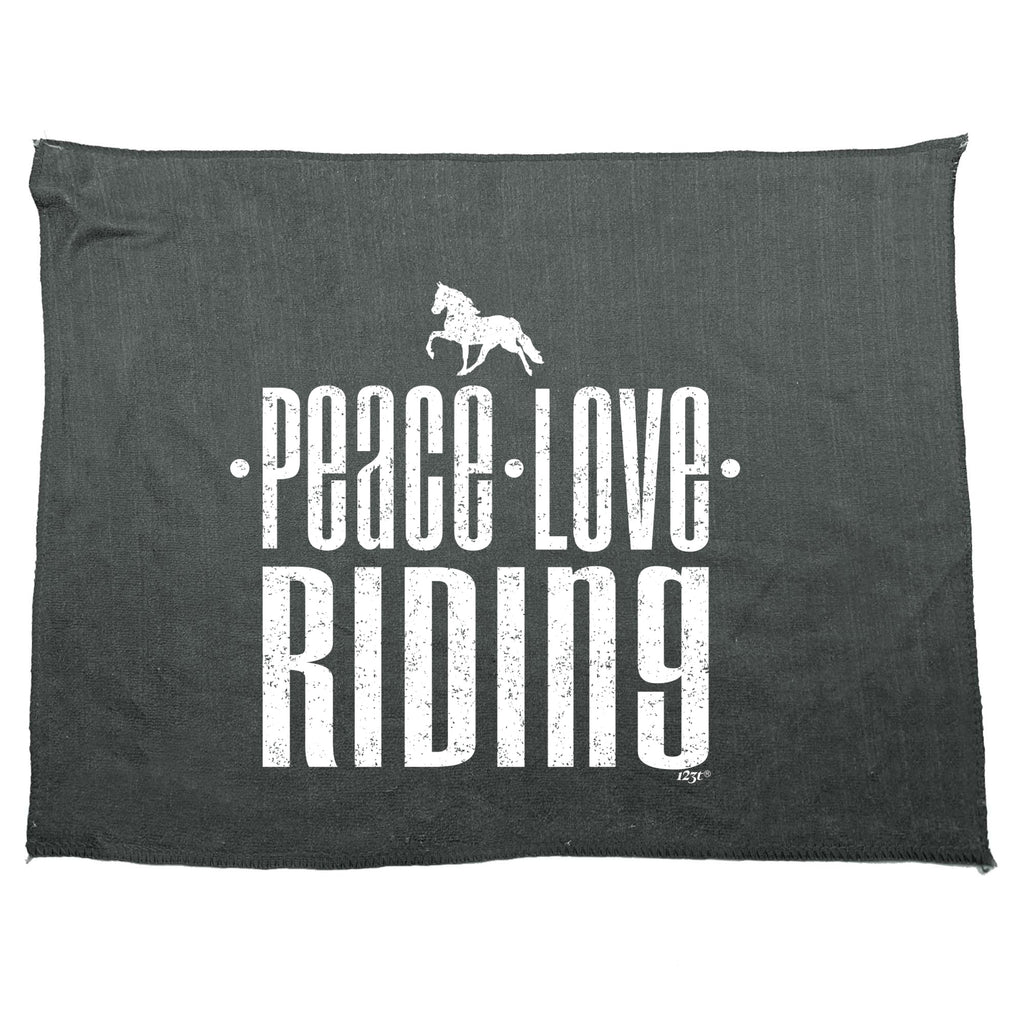Peace Love Riding - Funny Novelty Gym Sports Microfiber Towel