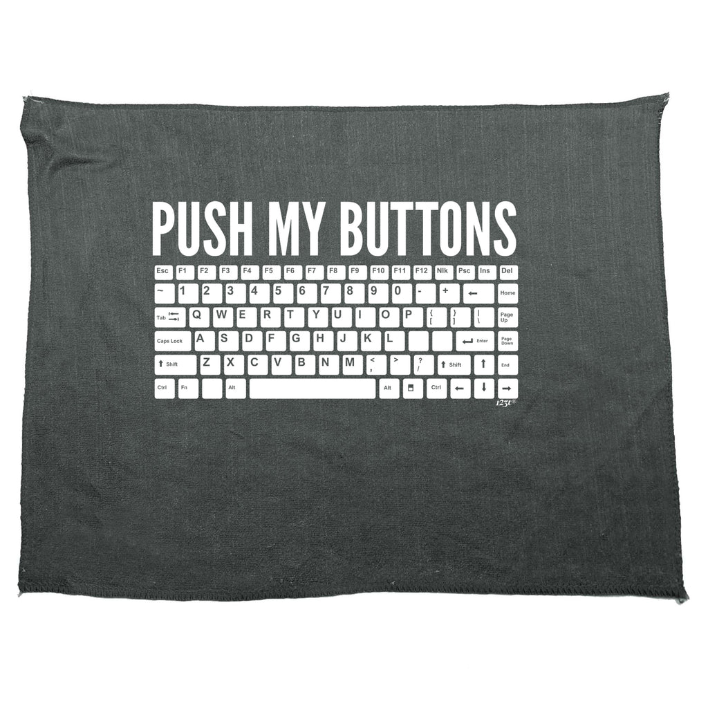Push My Buttons - Funny Novelty Gym Sports Microfiber Towel