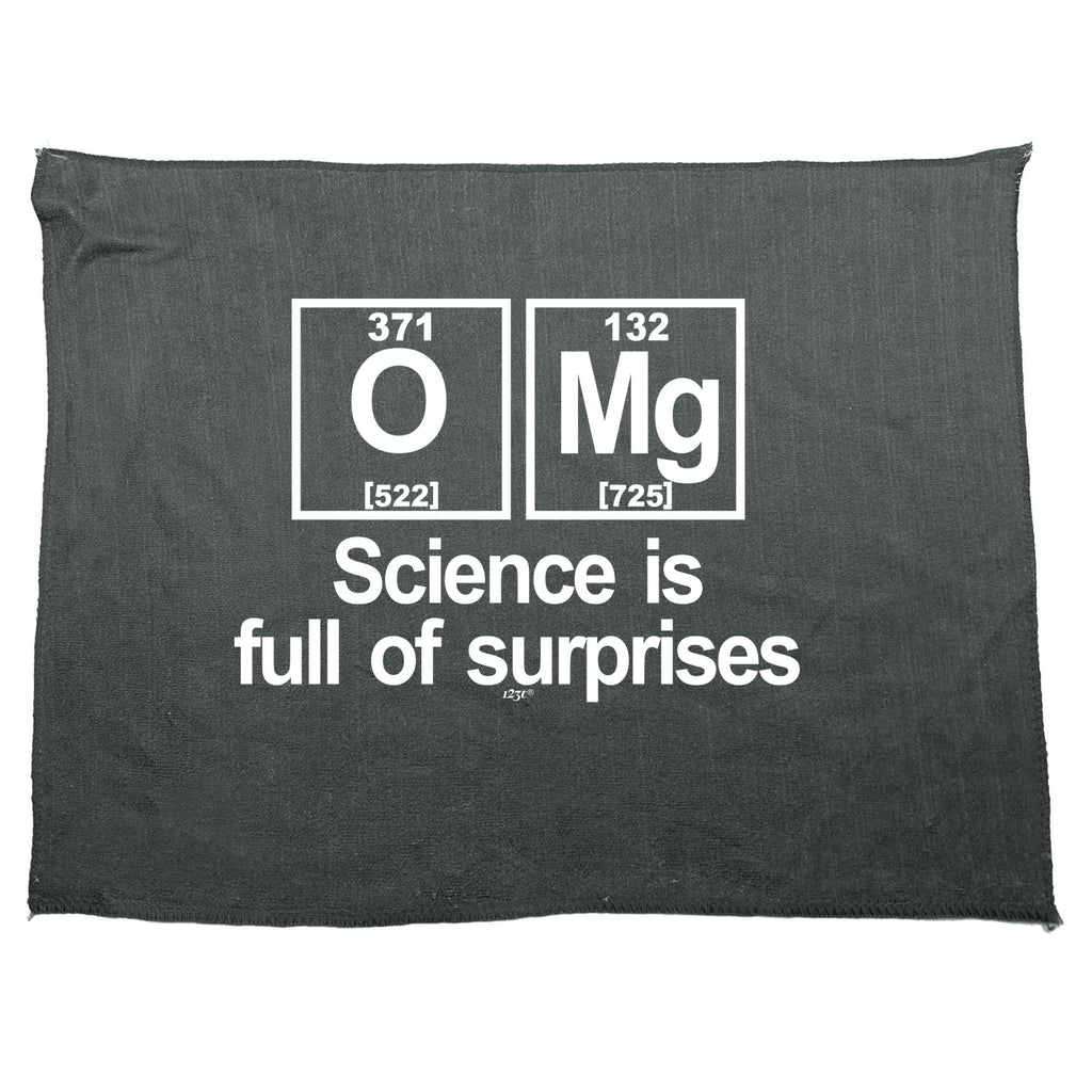 Science Is Full Of Surprises - Funny Novelty Gym Sports Microfiber Towel