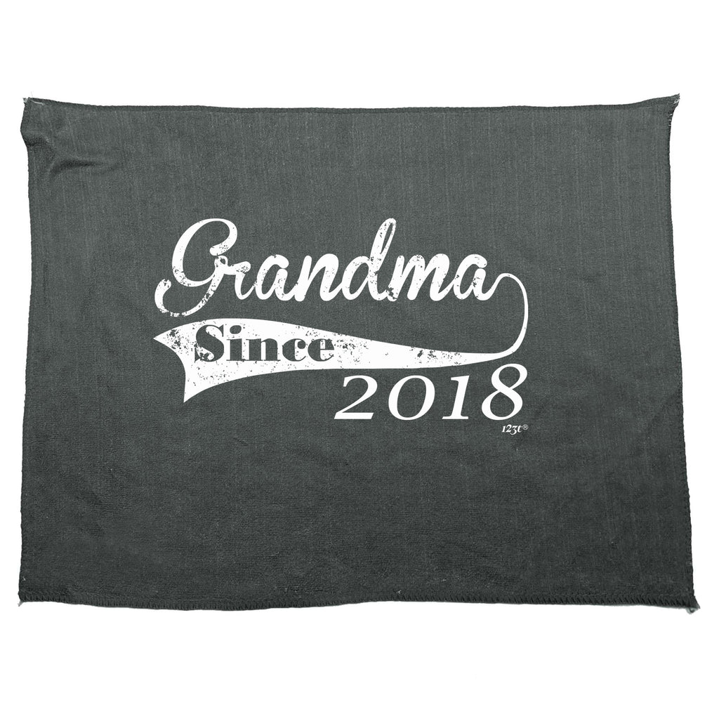 Grandma Since 2018 - Funny Novelty Gym Sports Microfiber Towel