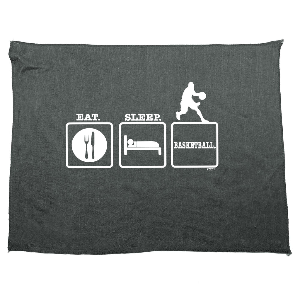 Eat Sleep Basketball - Funny Novelty Gym Sports Microfiber Towel