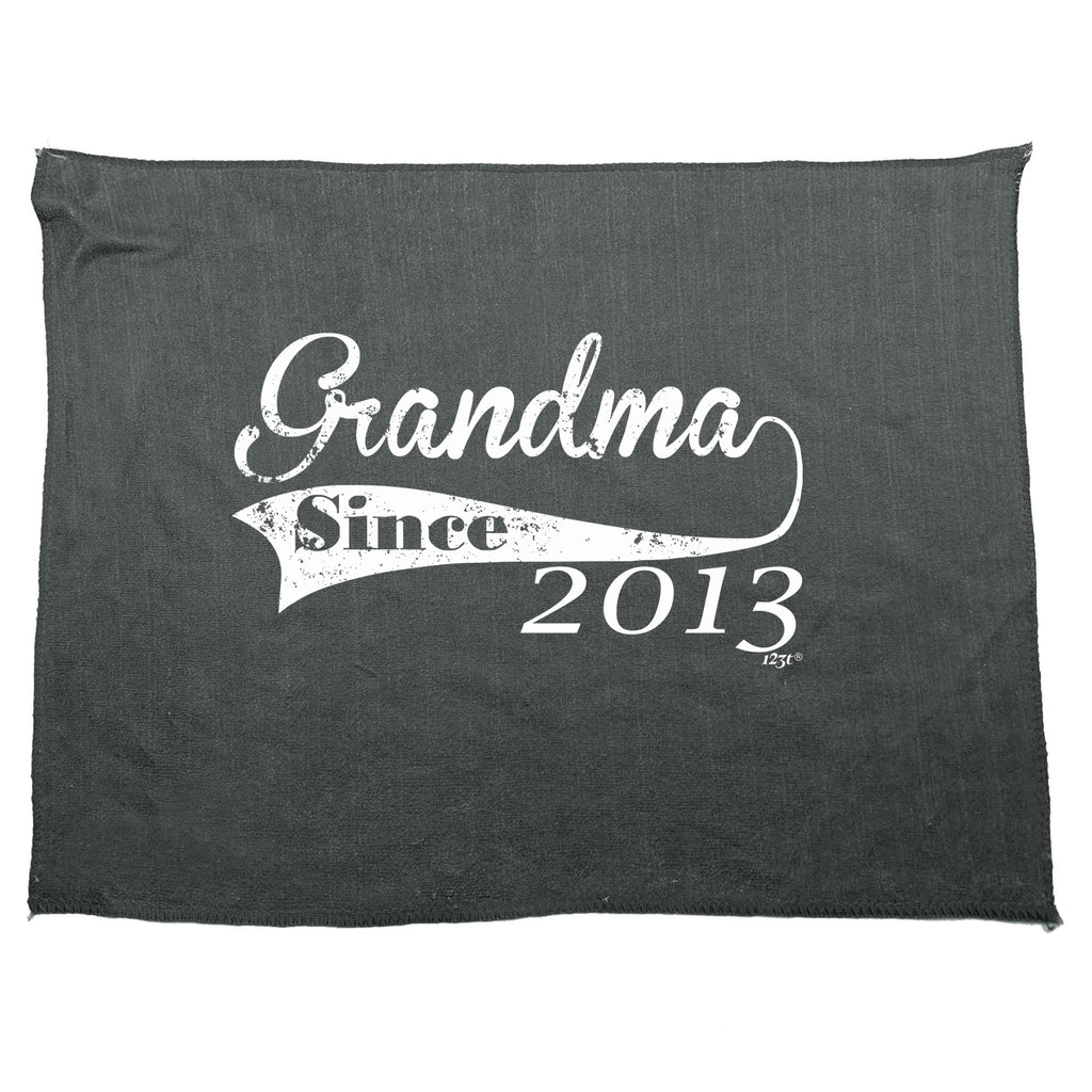 Grandma Since 2013 - Funny Novelty Gym Sports Microfiber Towel