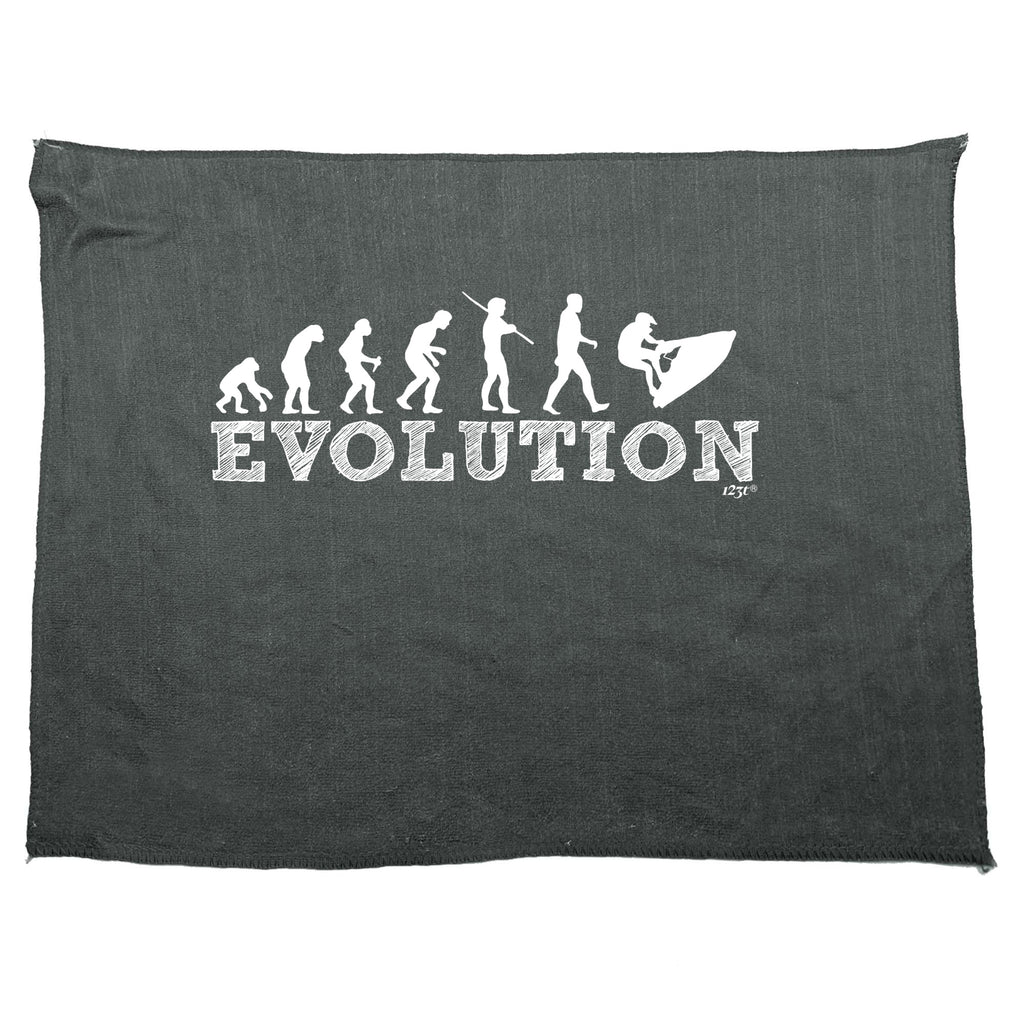 Evolution Jetski - Funny Novelty Gym Sports Microfiber Towel