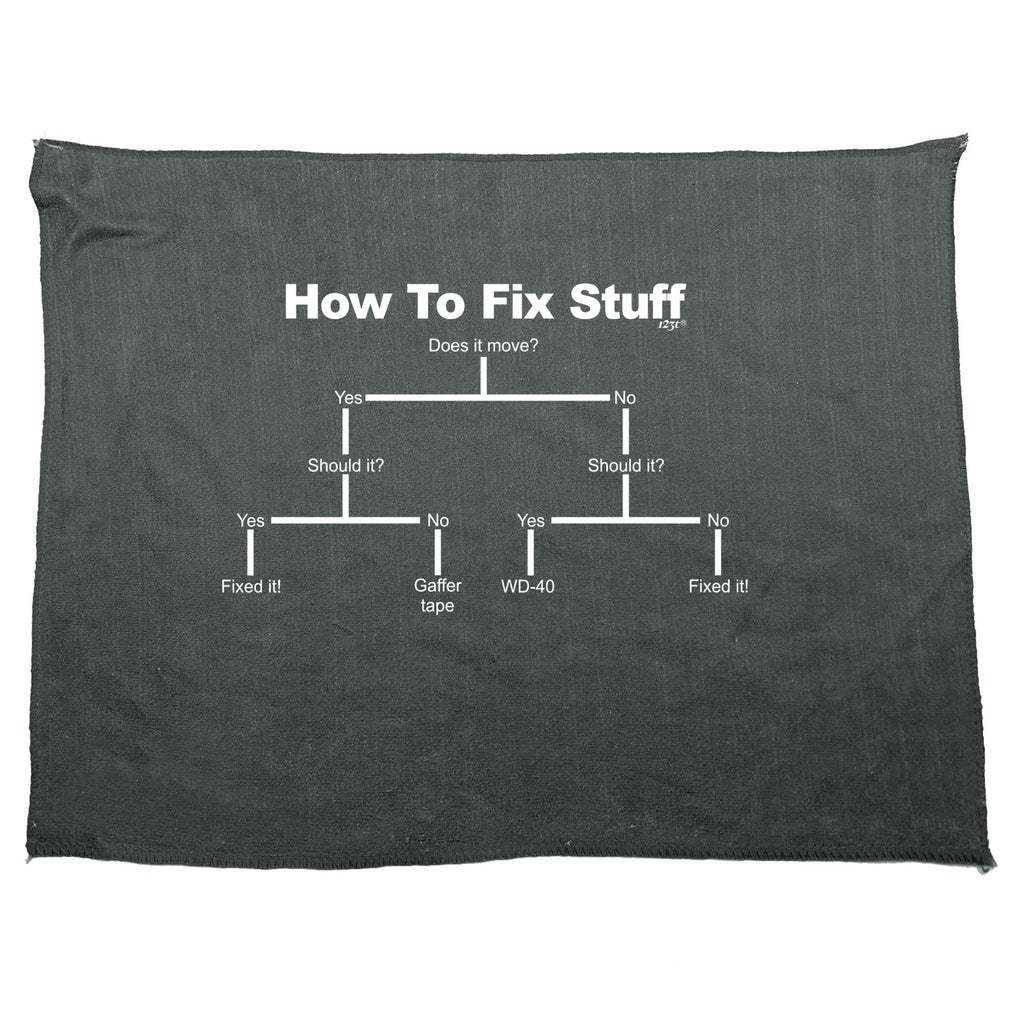 How To Fix Stuff - Funny Novelty Gym Sports Microfiber Towel