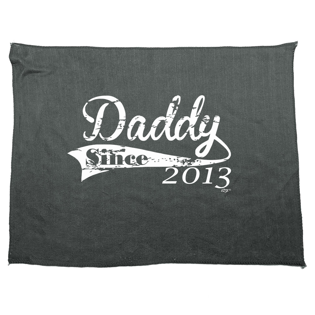 Daddy Since 2013 - Funny Novelty Gym Sports Microfiber Towel