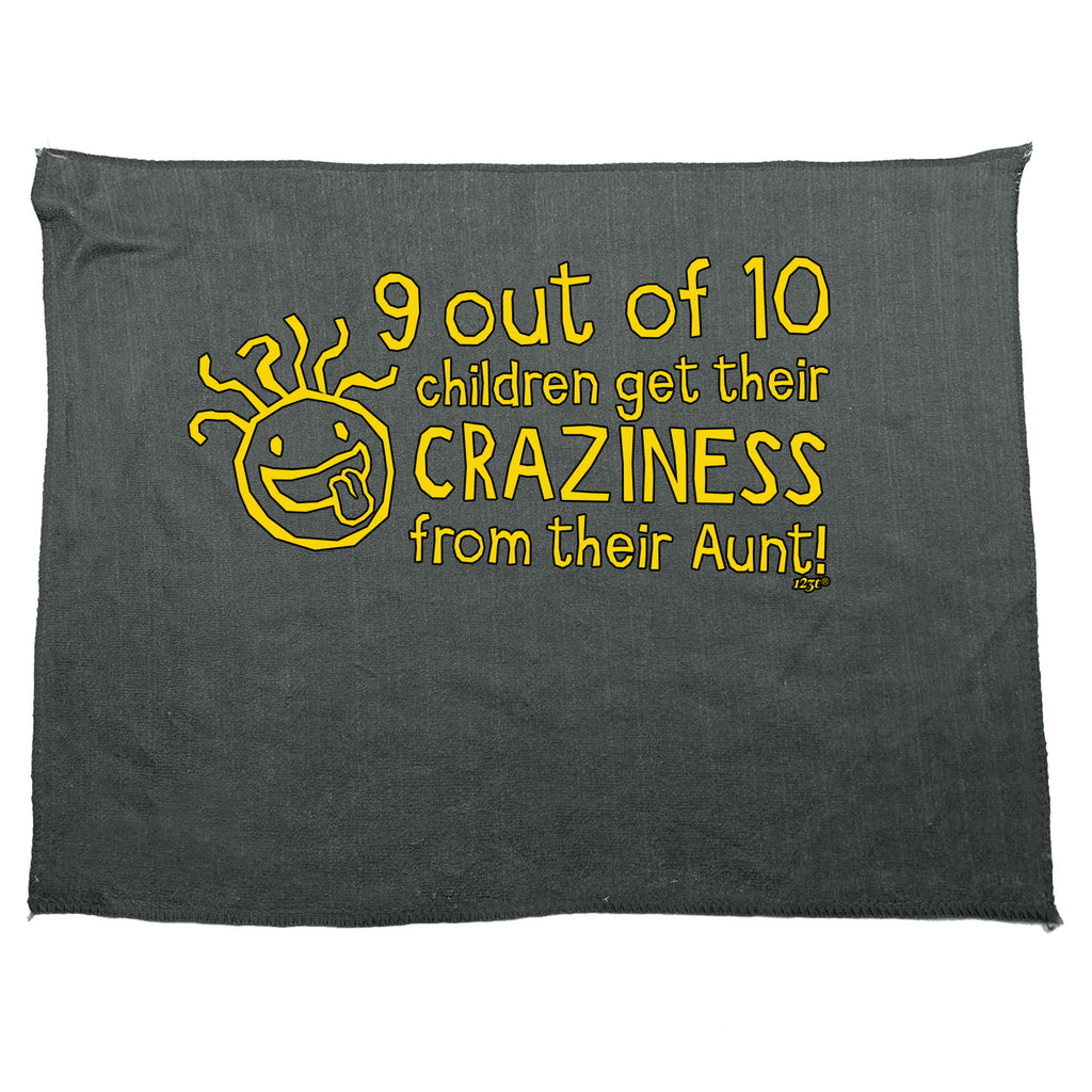 Aunt 9 Out Of 10 Children Craziness - Funny Novelty Gym Sports Microfiber Towel