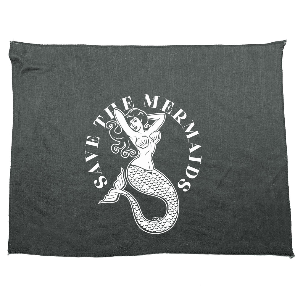 Save The Mermaids - Funny Novelty Gym Sports Microfiber Towel