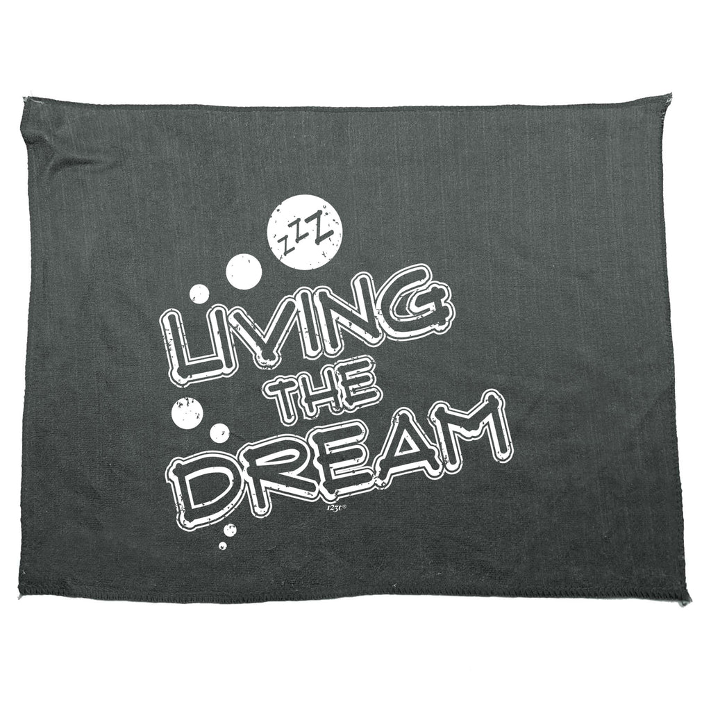 Living The Dream Zzz Sleep - Funny Novelty Gym Sports Microfiber Towel