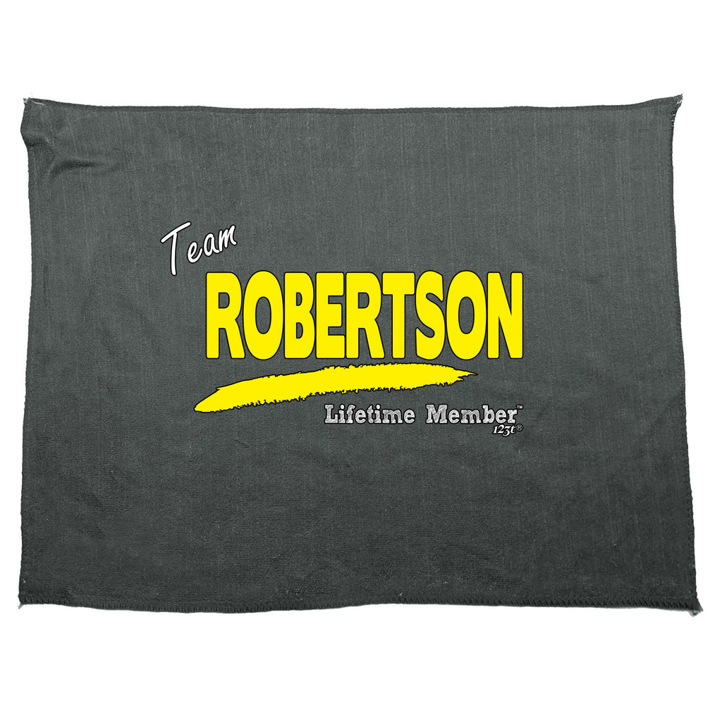 Robertson V1 Lifetime Member - Funny Novelty Gym Sports Microfiber Towel