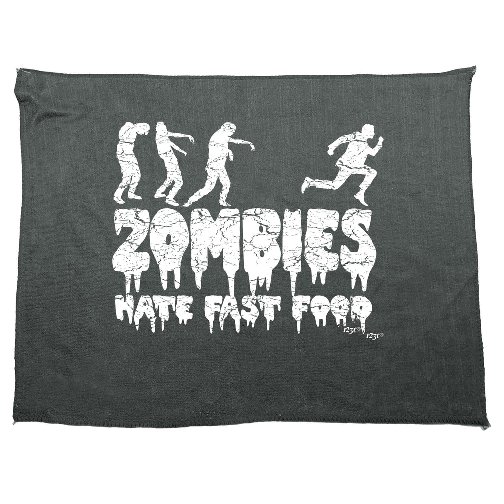 Zombies Hate Fast Food - Funny Novelty Gym Sports Microfiber Towel
