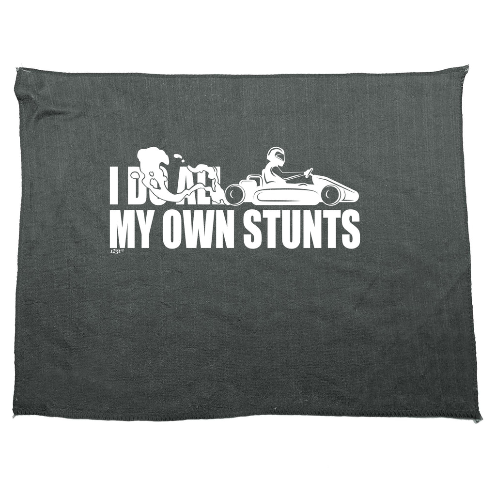 Go Kart Do All My Own Stunts - Funny Novelty Gym Sports Microfiber Towel
