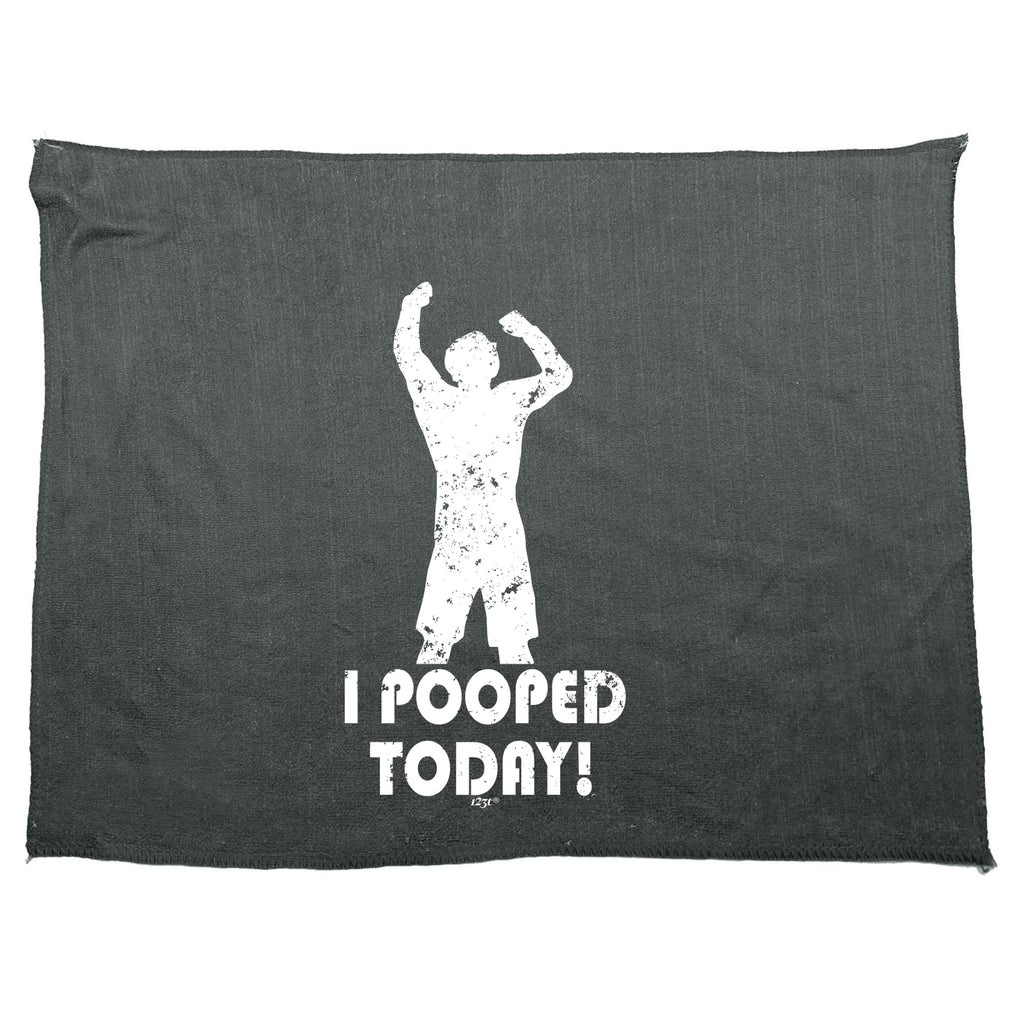 Pooped Today - Funny Novelty Gym Sports Microfiber Towel