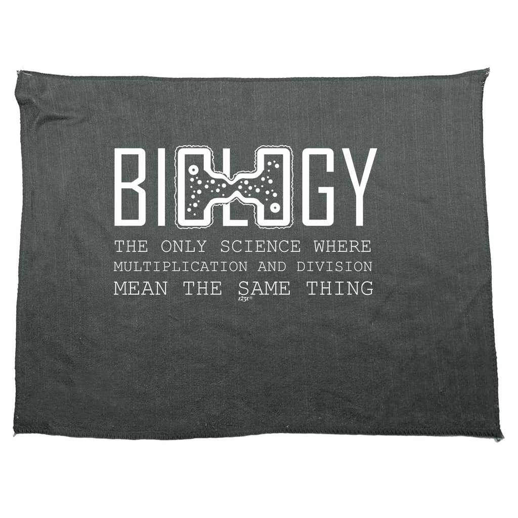 Biology The Only Science Where Multiplication And Division - Funny Novelty Gym Sports Microfiber Towel