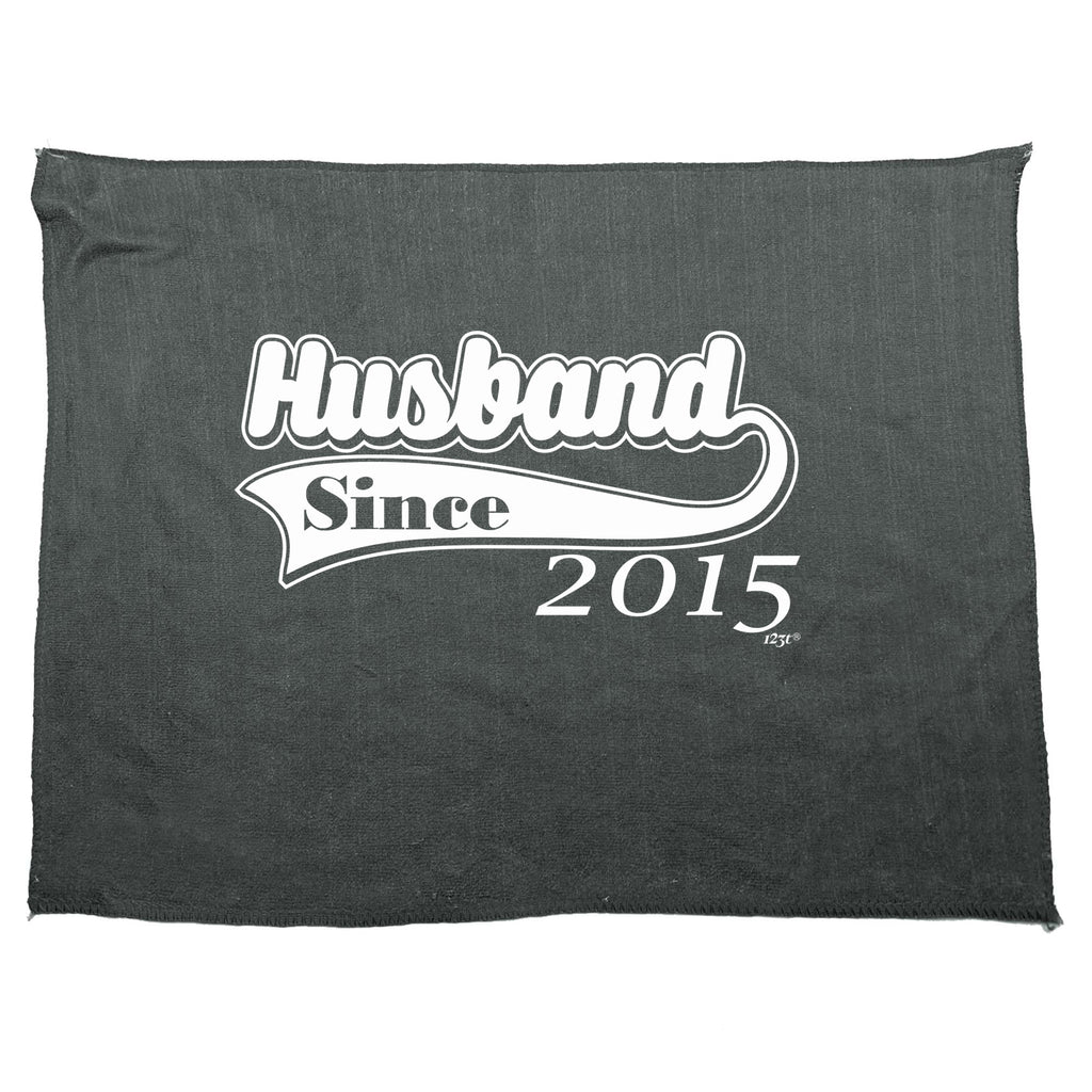 Husband Since 2015 - Funny Novelty Gym Sports Microfiber Towel