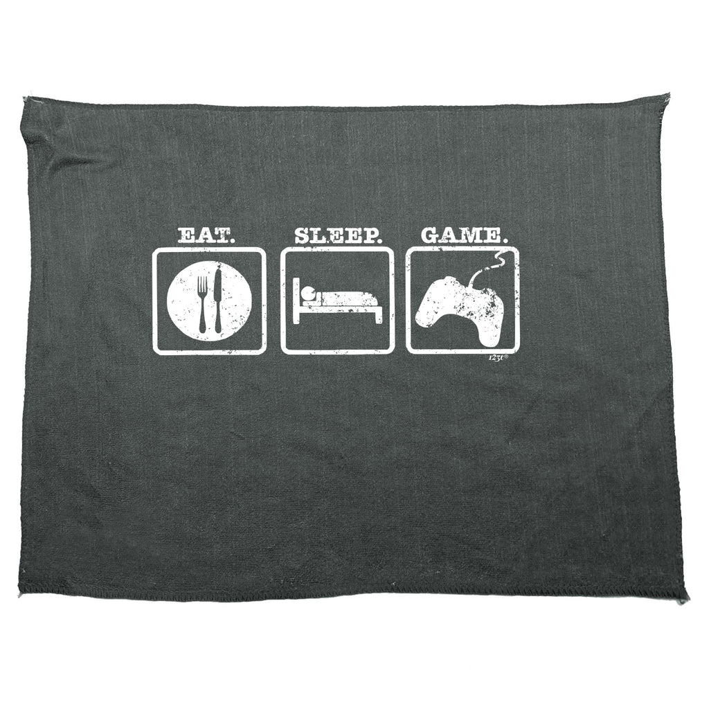 Eat Sleep Game - Funny Novelty Gym Sports Microfiber Towel