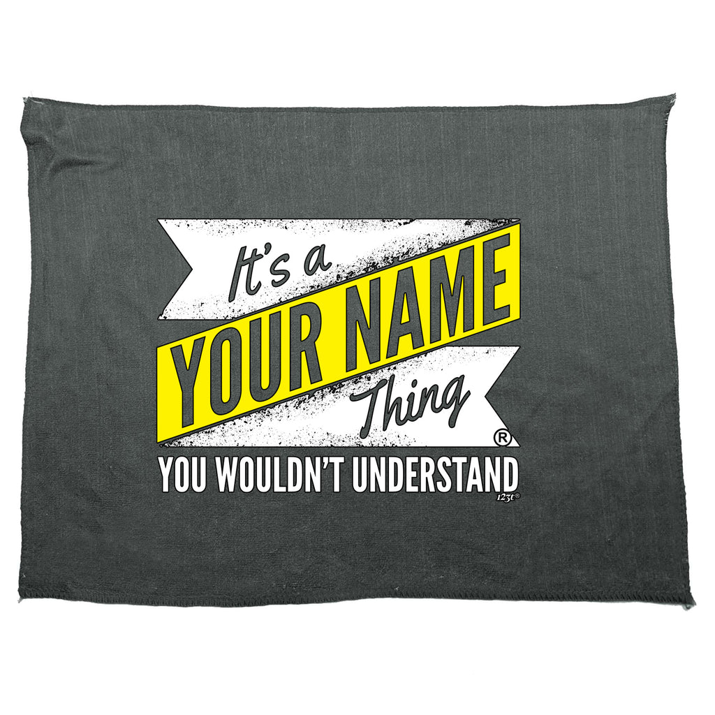Your Name V2 Surname Thing - Funny Novelty Gym Sports Microfiber Towel