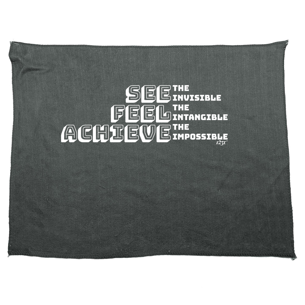 See Feel Achieve - Funny Novelty Gym Sports Microfiber Towel