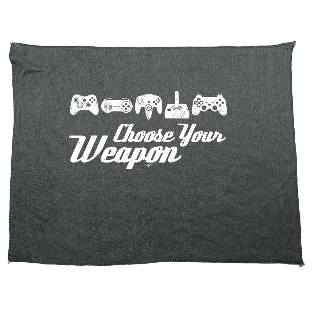 Gamer Choose Your Weapon - Funny Novelty Gym Sports Microfiber Towel