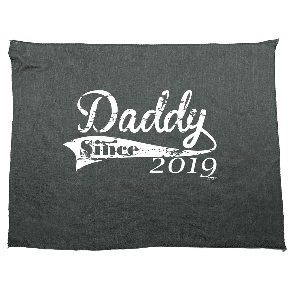Daddy Since 2019 - Funny Novelty Gym Sports Microfiber Towel