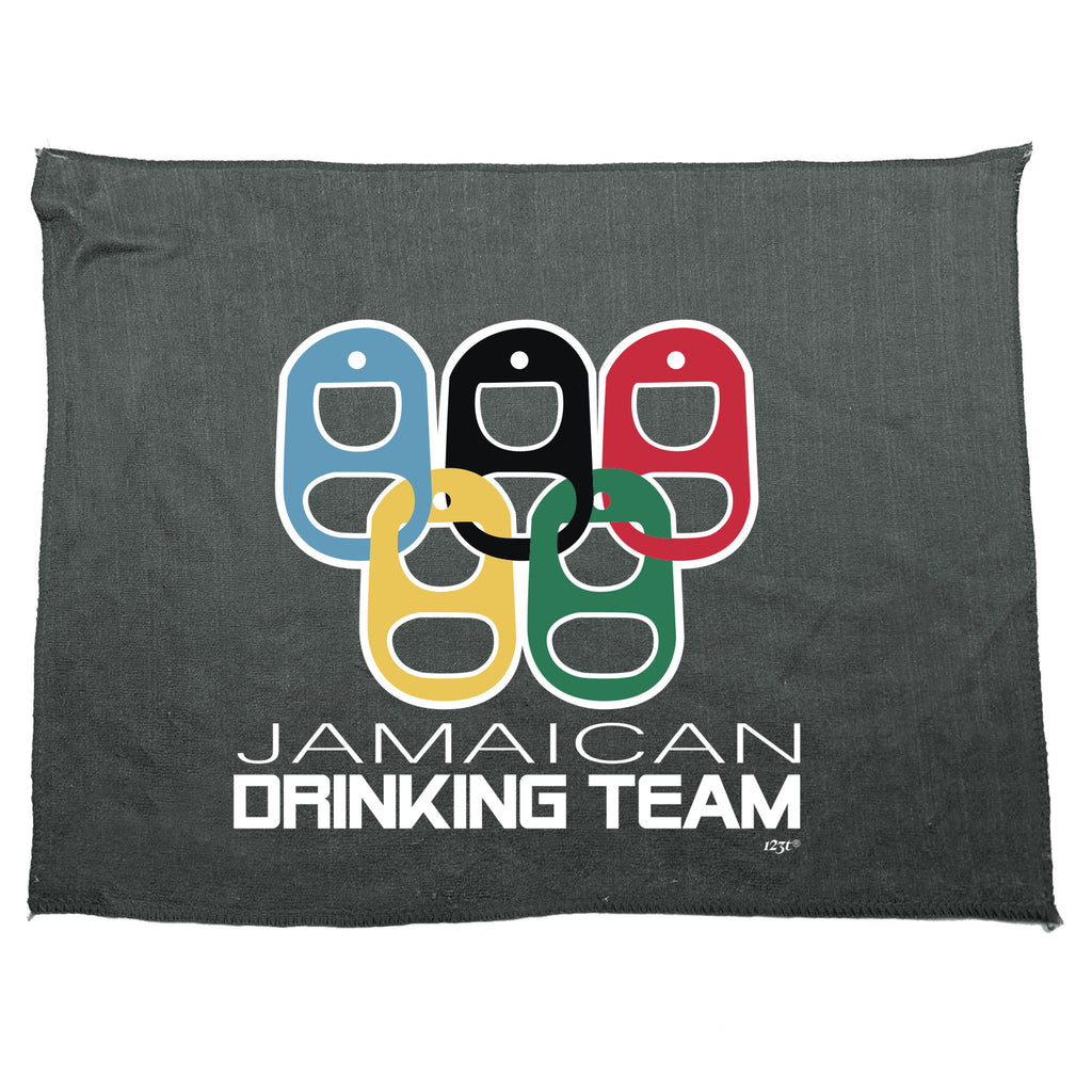 Jamaican Drinking Team Rings - Funny Novelty Gym Sports Microfiber Towel