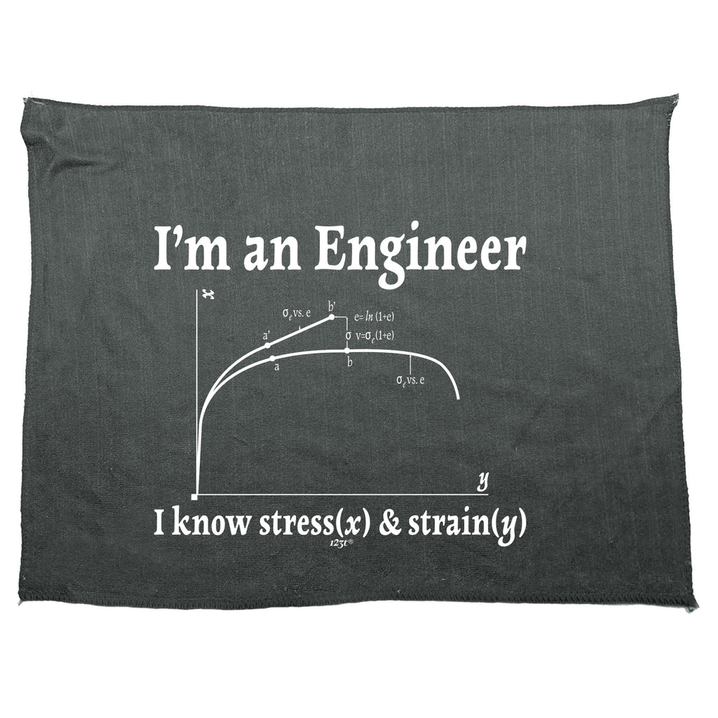 Im An Engineer Know Stress - Funny Novelty Gym Sports Microfiber Towel