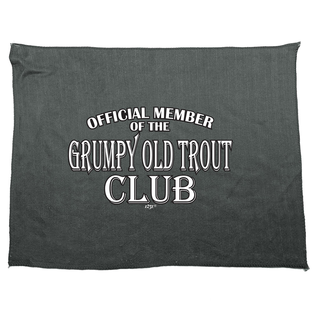 Grumpy Old Trout Club - Funny Novelty Gym Sports Microfiber Towel
