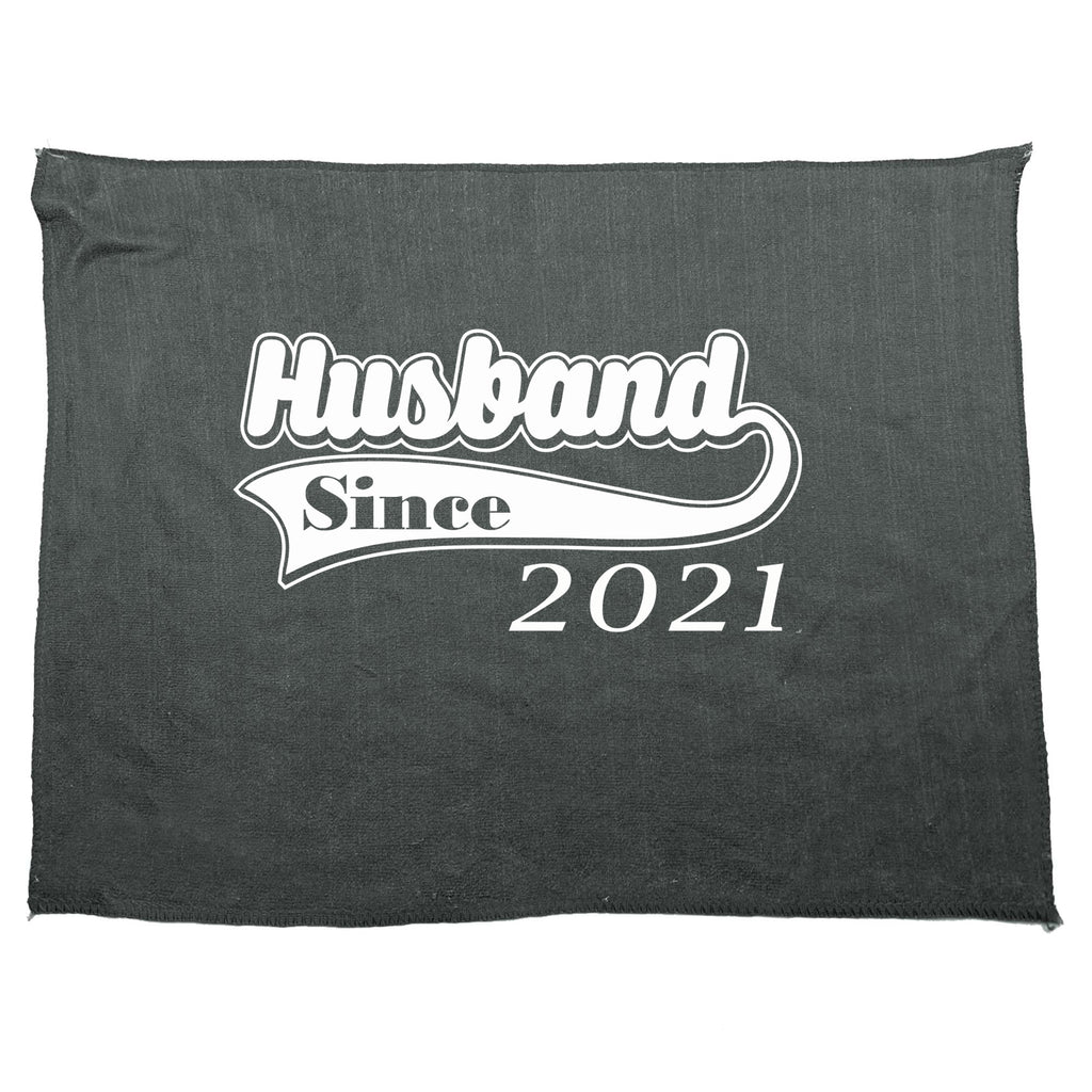 Husband Since 2021 - Funny Novelty Gym Sports Microfiber Towel