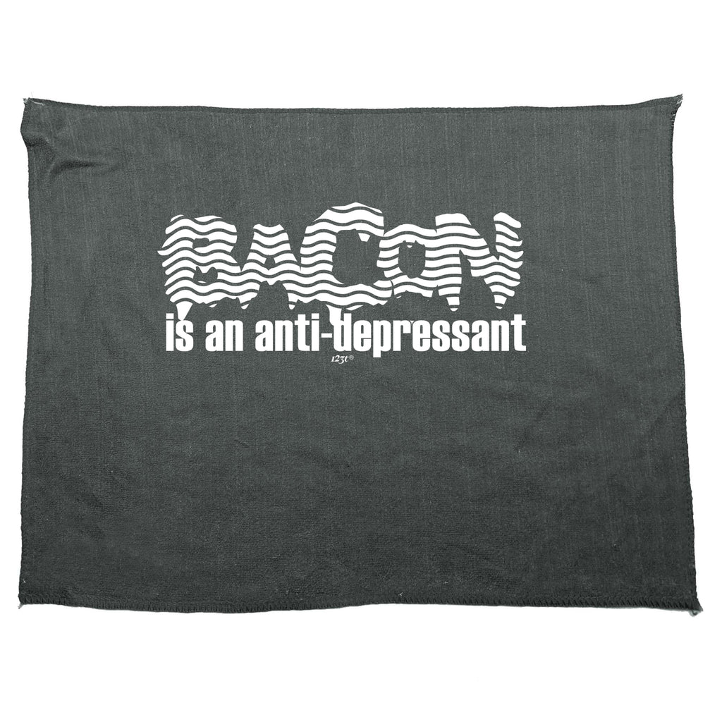 Bacon Is An Ant Depressant - Funny Novelty Gym Sports Microfiber Towel