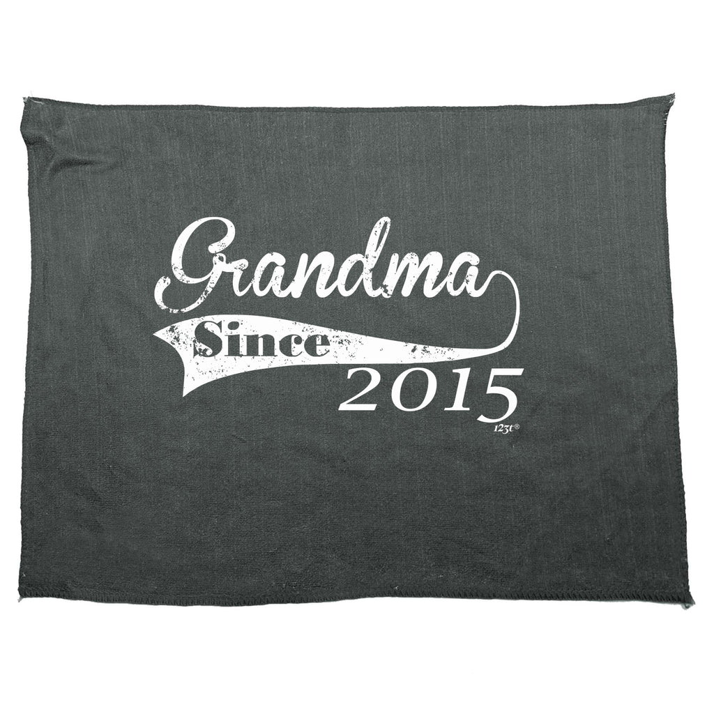 Grandma Since 2015 - Funny Novelty Gym Sports Microfiber Towel